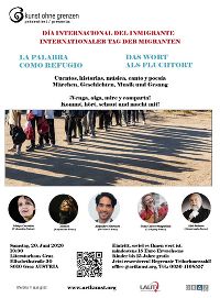 Das ist der Flyer zur Performance anlässlich des Internationalen Tages der Flucht am 20. Juni 2026.