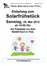 Einladung zum Solarfrühstück © ThAL